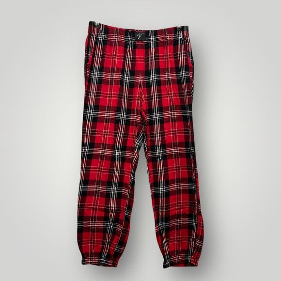 Victoria Secret Other - Victoria's Secret Pajama Pants Women's Medium Plaid Holiday Red Black Metallic